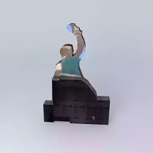 The Pipila sculpture of man holding ball