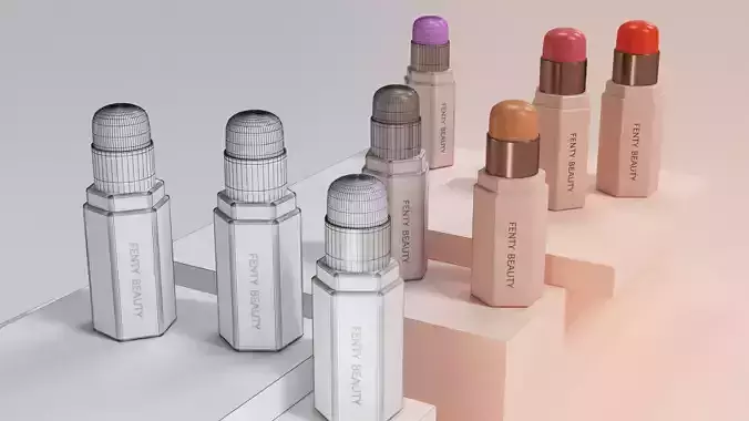 Fenty Beauty Lipstick 3d Model Low-poly 3D model