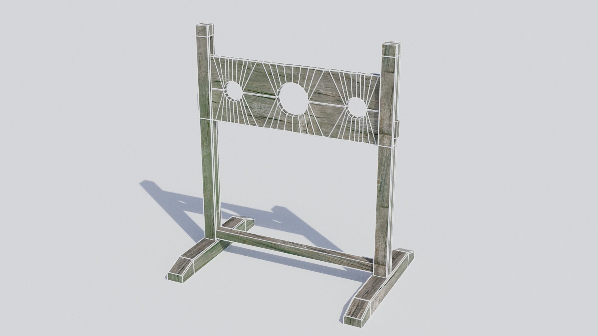 Medieval Pillory - Low-poly PBR Low-poly 3D model_5