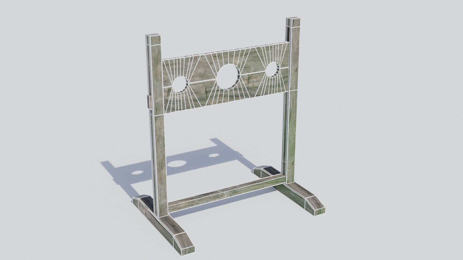 Medieval Pillory - Low-poly PBR Low-poly 3D model_6