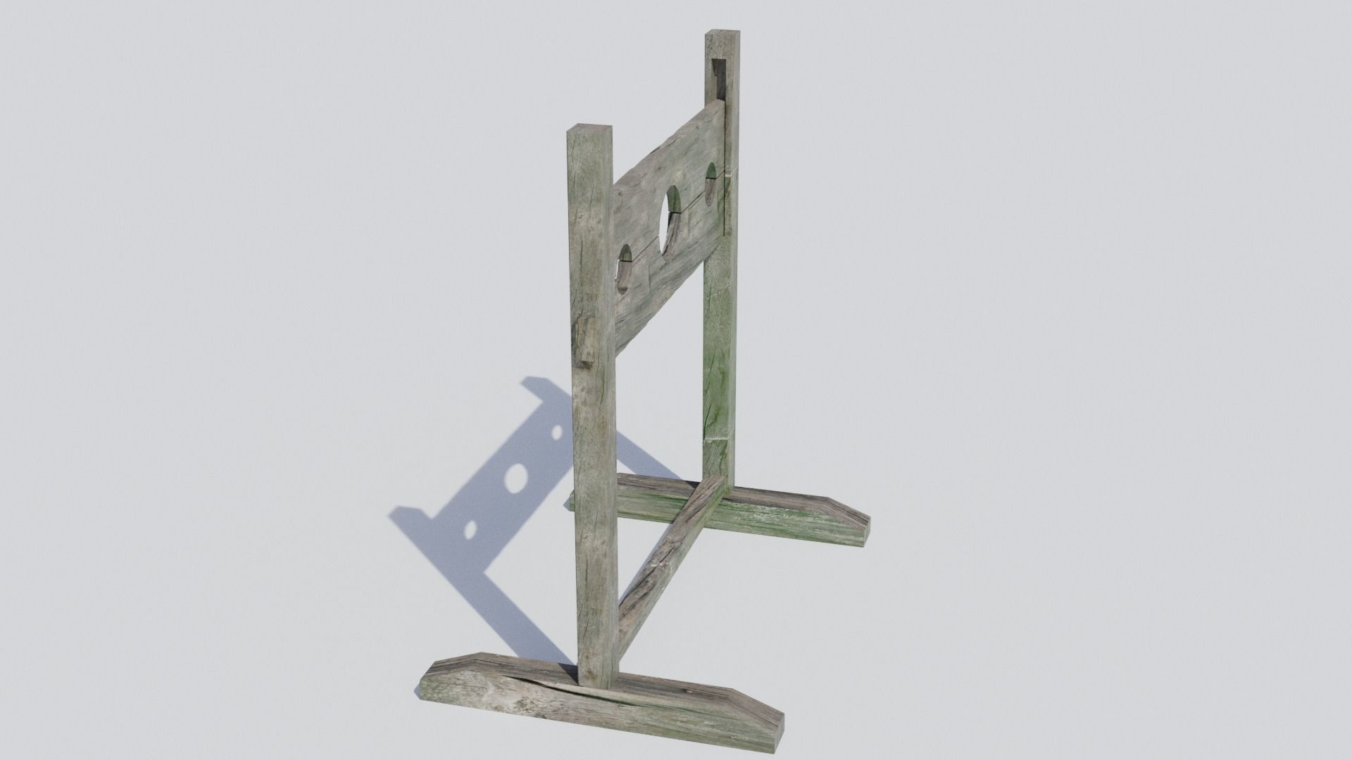 Medieval Pillory - Low-poly PBR Low-poly 3D model_7