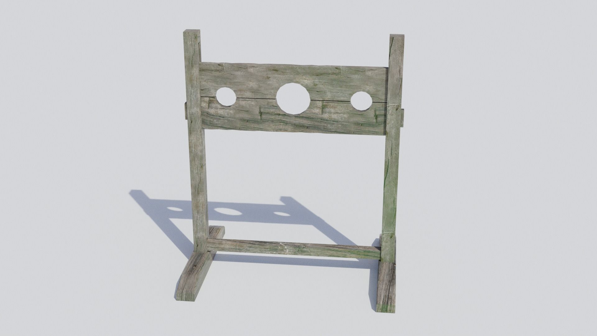 Medieval Pillory - Low-poly PBR Low-poly 3D model_2