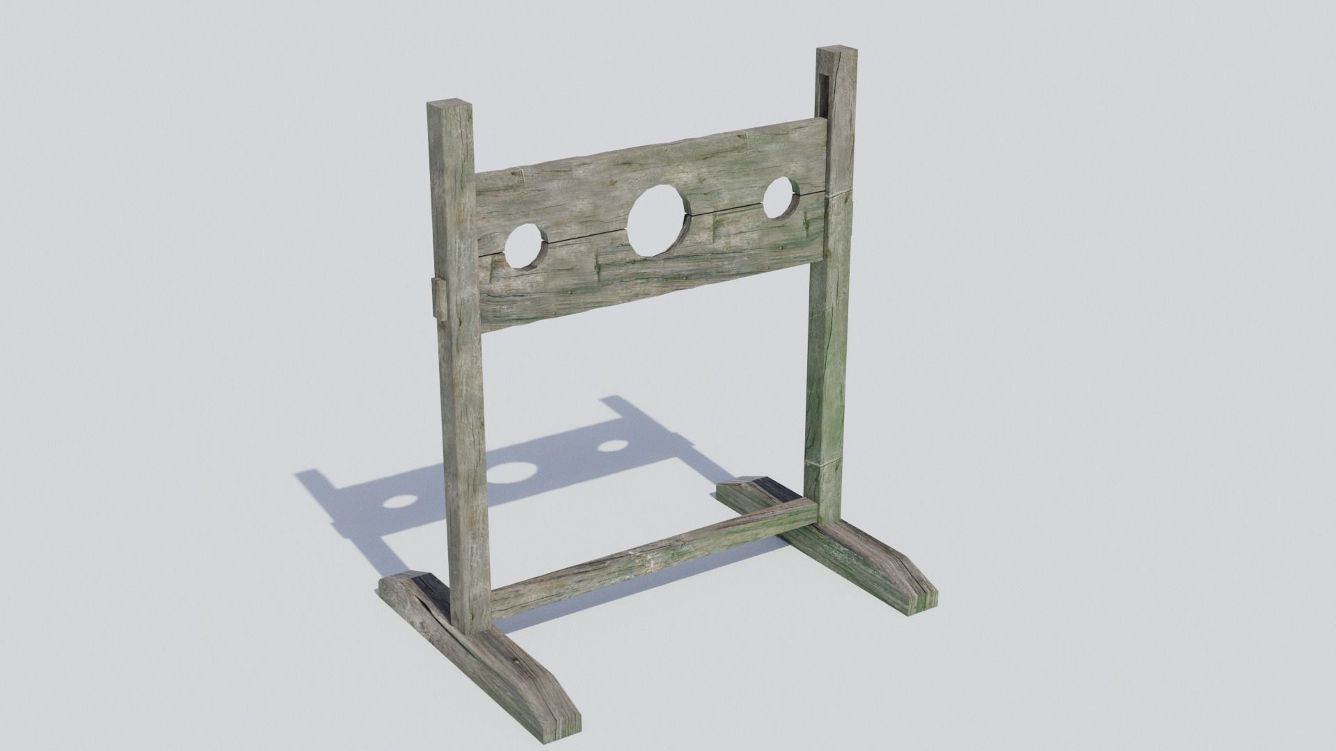 Medieval Pillory - Low-poly PBR Low-poly 3D model_8