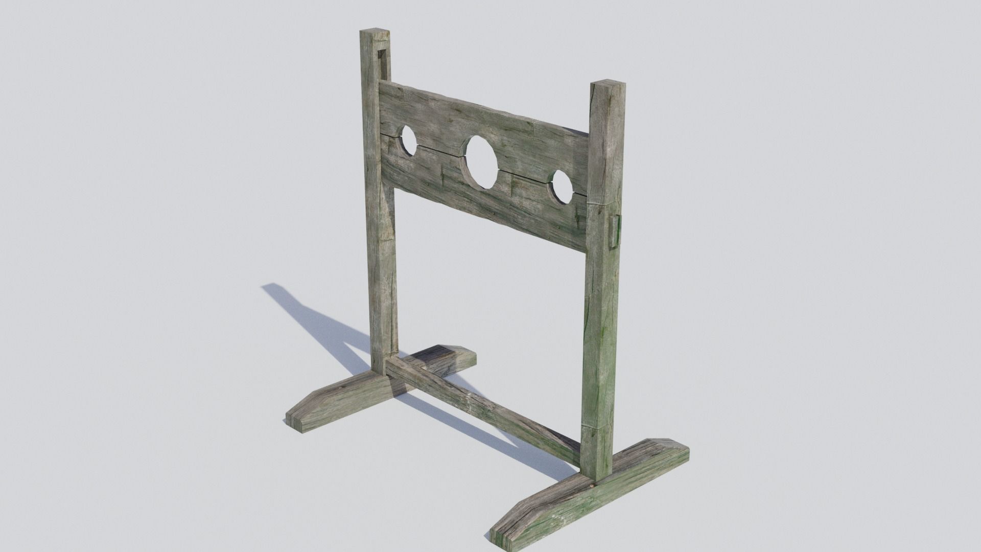 Medieval Pillory - Low-poly PBR Low-poly 3D model_9