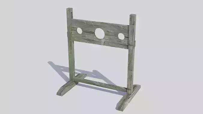 Medieval Pillory - Low-poly PBR Low-poly 3D model