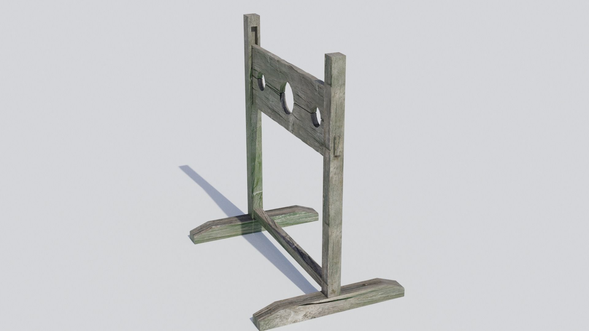 Medieval Pillory - Low-poly PBR Low-poly 3D model_1