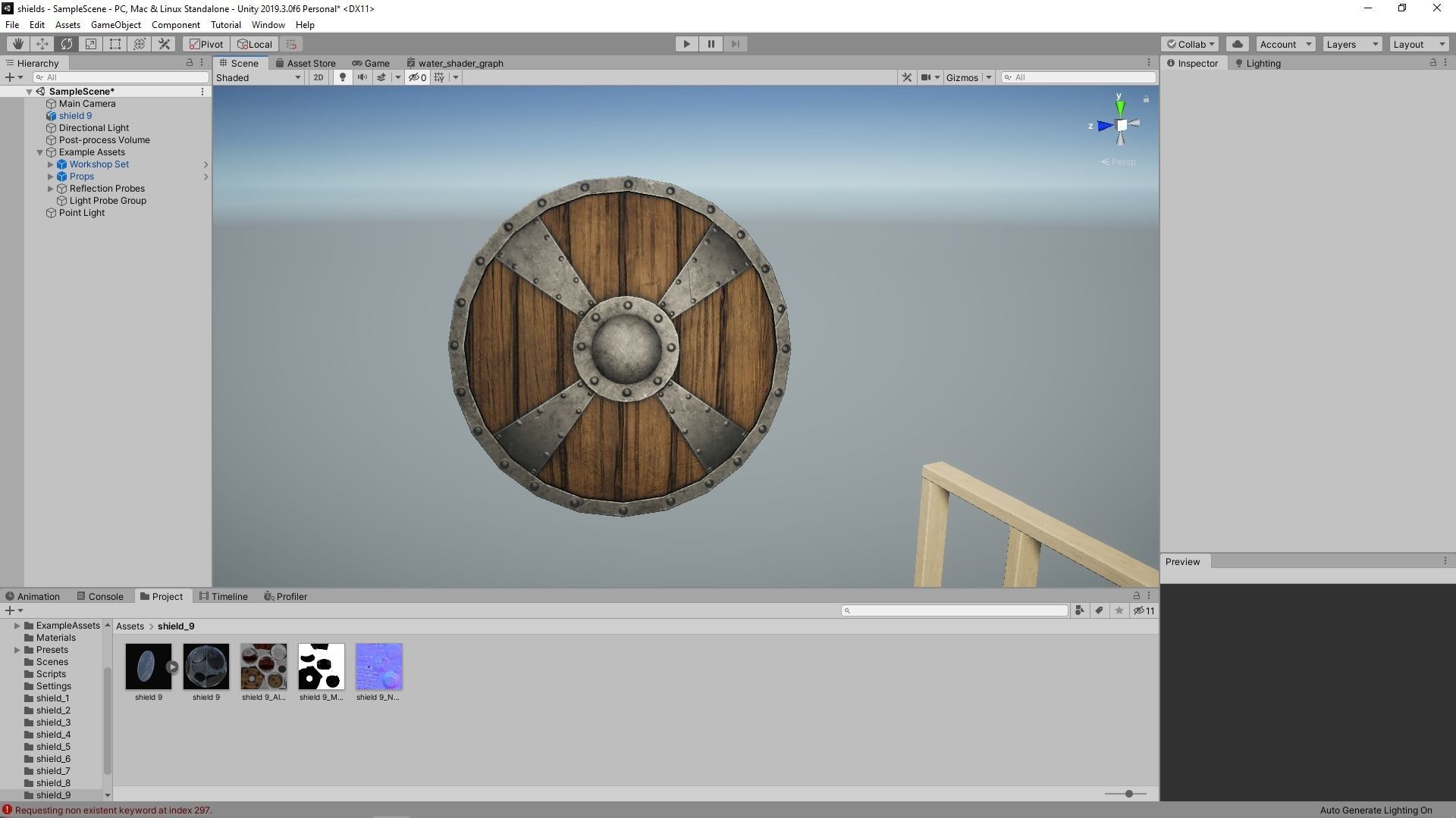 Medieval shield Low-poly 3D model_3