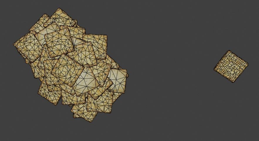 Biscuit cracker  realistic 3D model_4