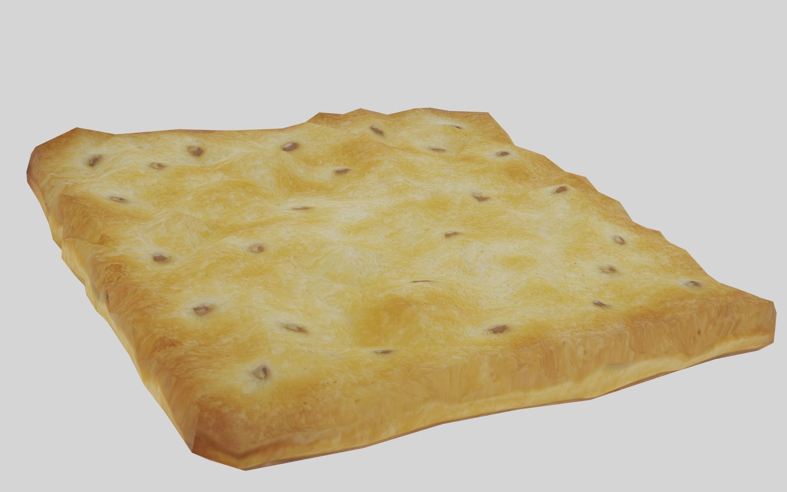 Biscuit cracker  realistic 3D model_3