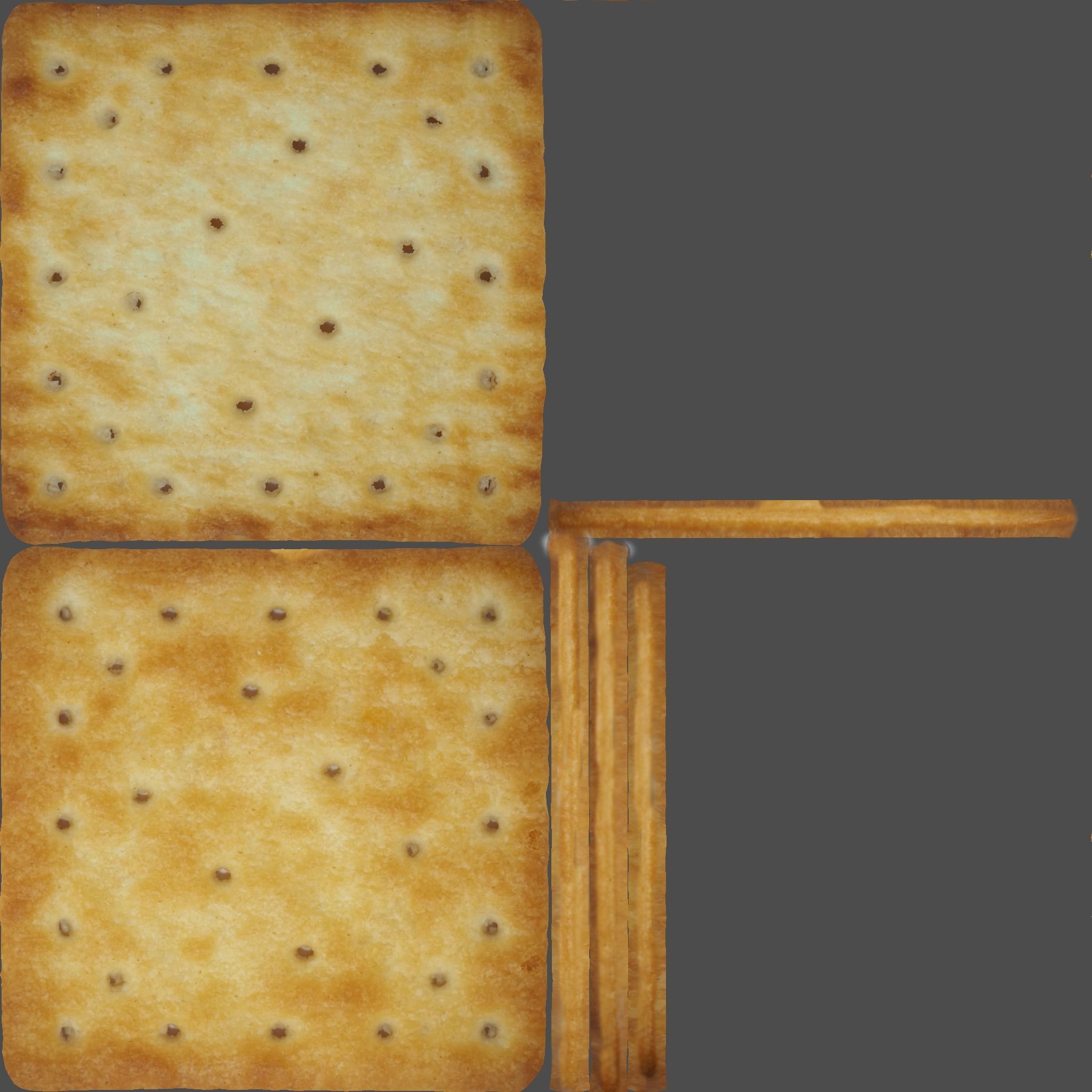 Biscuit cracker  realistic 3D model_5
