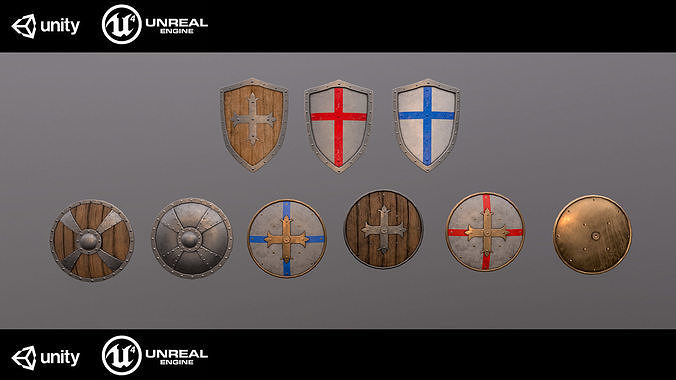 Medieval shields collection 