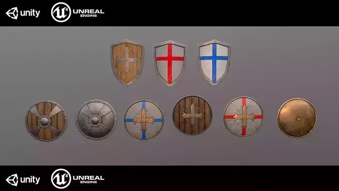 Medieval shields collection 