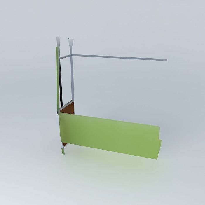 Subway Bench 3D model_1