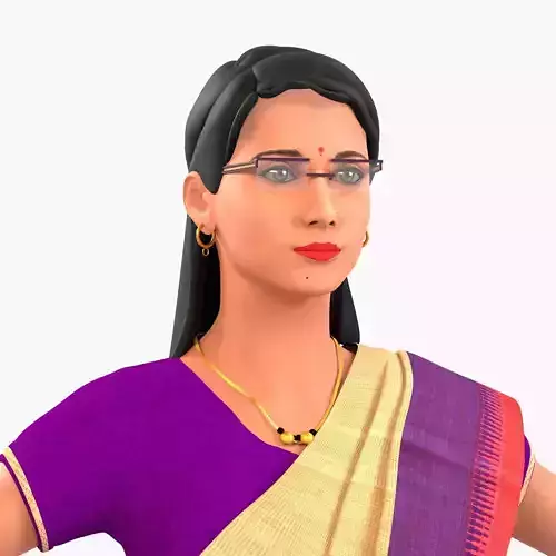 Indian Lady Ganga 3D model