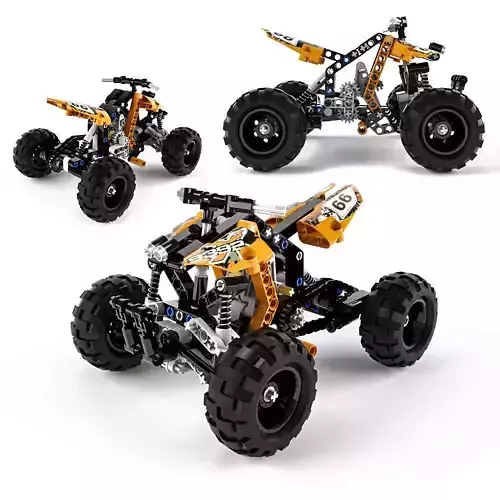 Lego Technic Quad Bike 3D model
