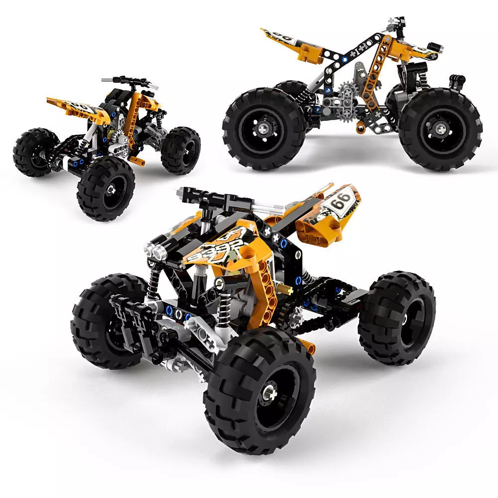 Lego Technic Quad Bike 3D model_0