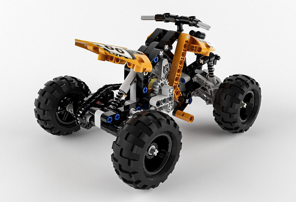 Lego Technic Quad Bike 3D model_2