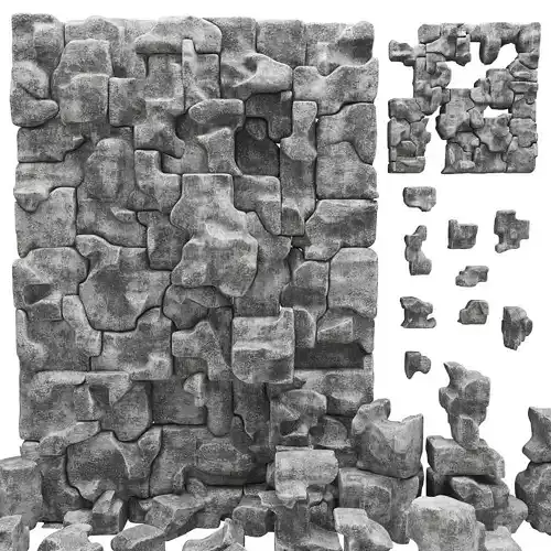 Panel Big stone splinter n1 3D model