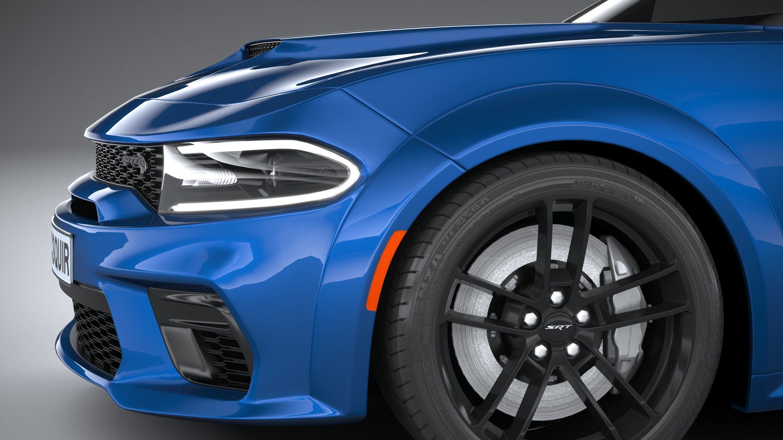 Dodge Charger SRT Hellcat Widebody 2020 3D model_3