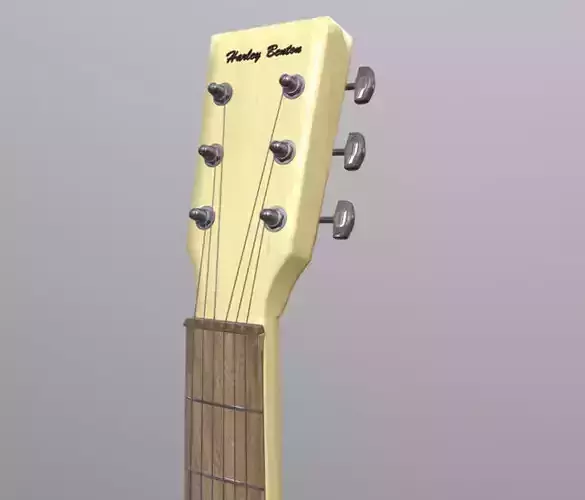 Harley Benton Guitar Low-poly 3D model