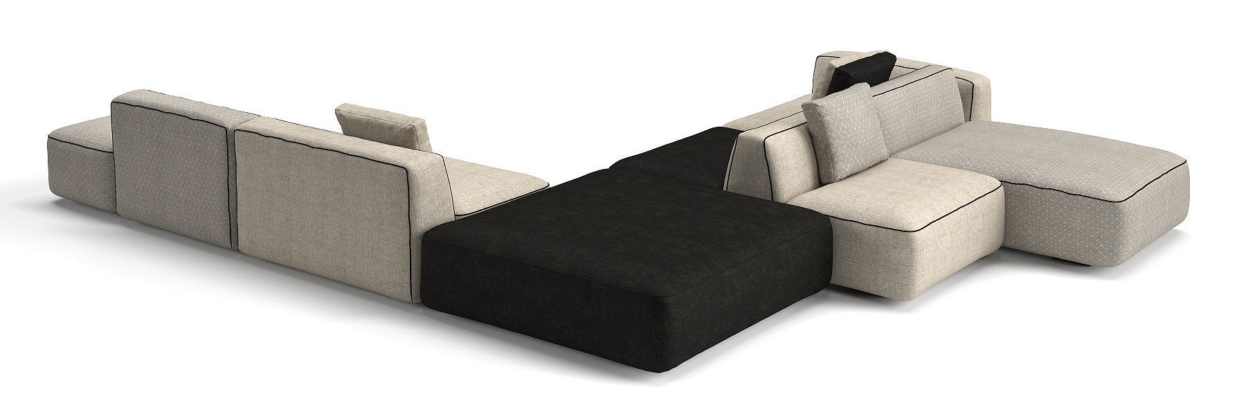 Modular sofa Angelo Cappellini Modular 3D model_2