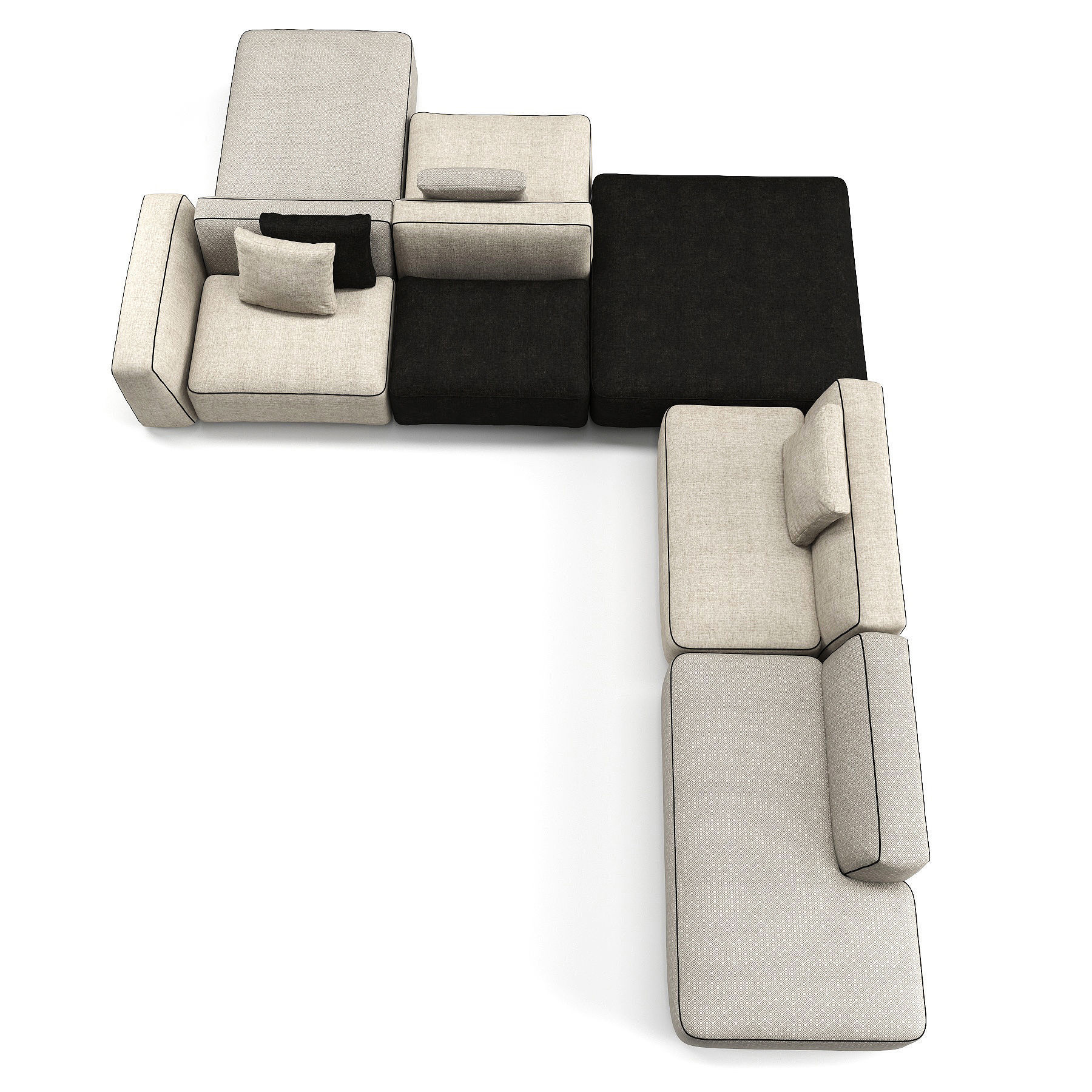 Modular sofa Angelo Cappellini Modular 3D model_3