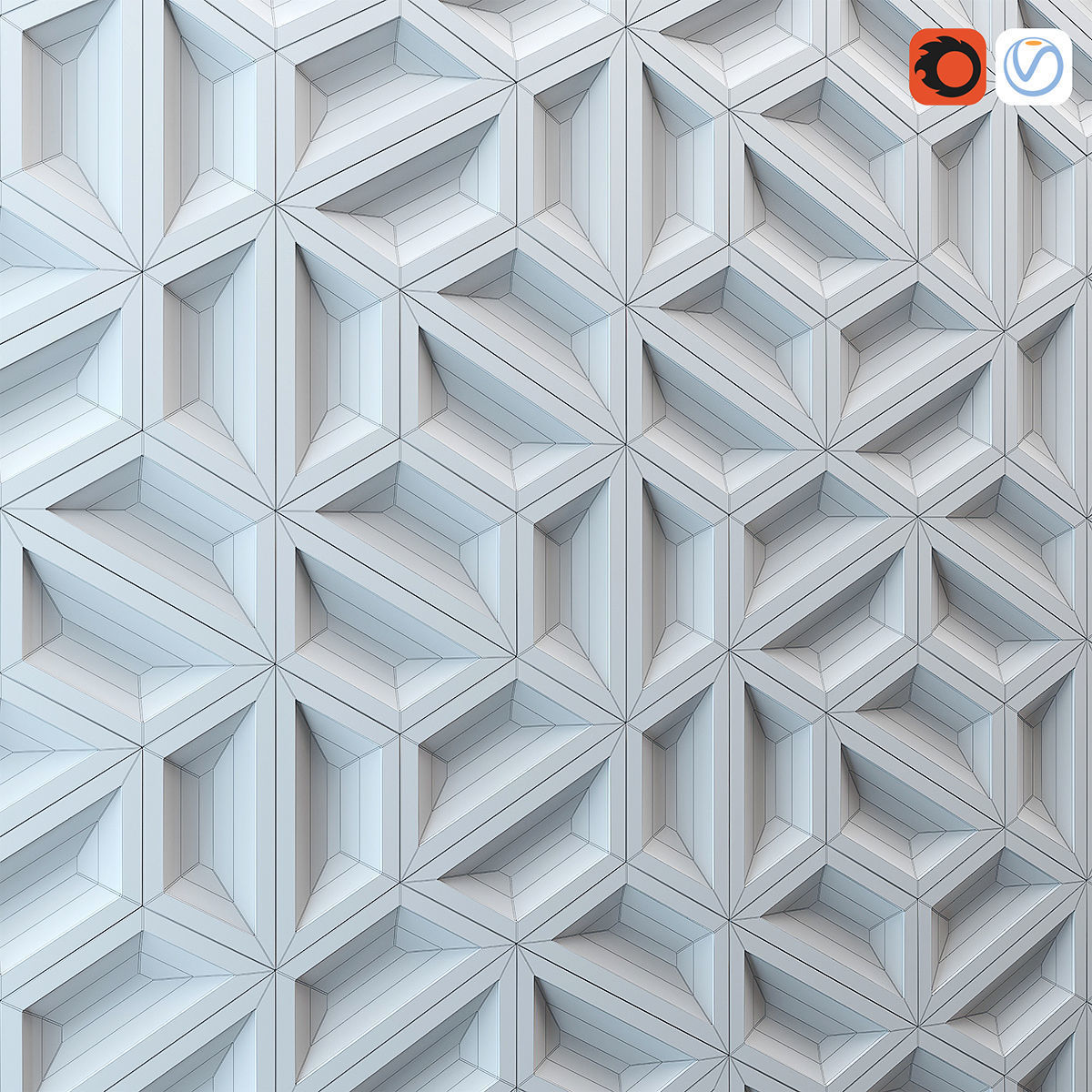 Decor Cement Panel 3D model_2