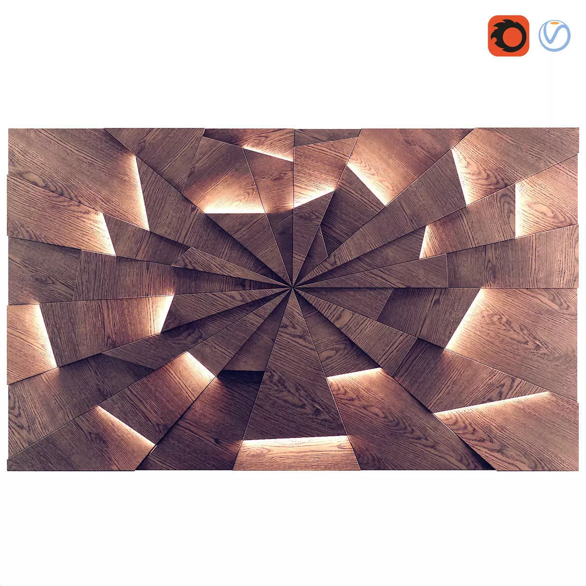 Crack Decor Panel backlit 3D model_0