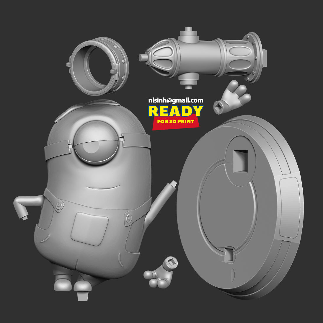 Minion Stuart 3D print model_1