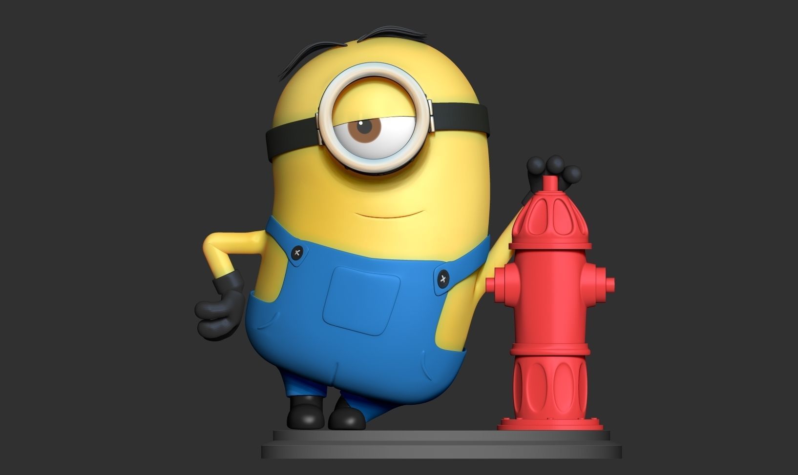 Minion Stuart 3D print model_7
