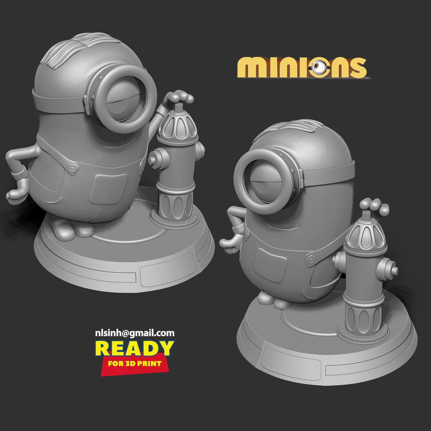 Minion Stuart 3D print model_3