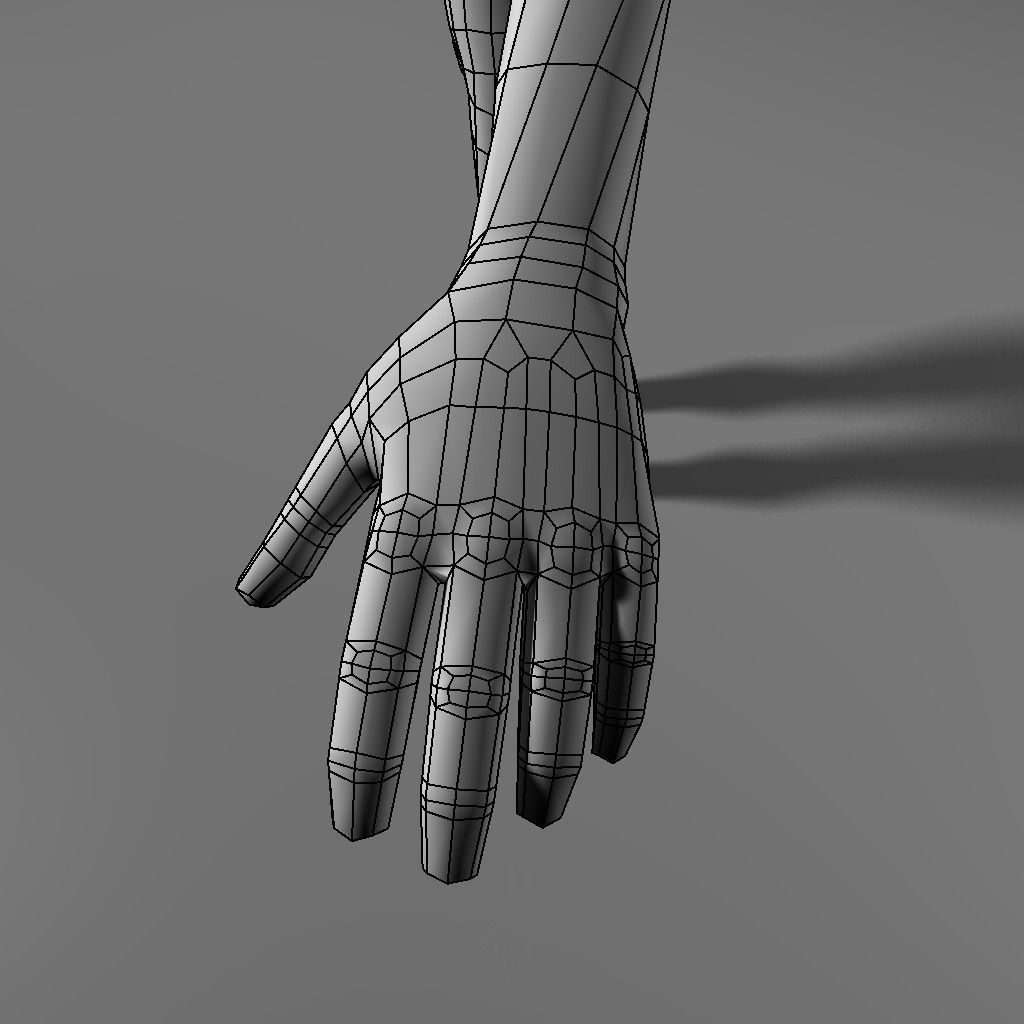 Base human meshes regular body type pack Free low-poly 3D model_17