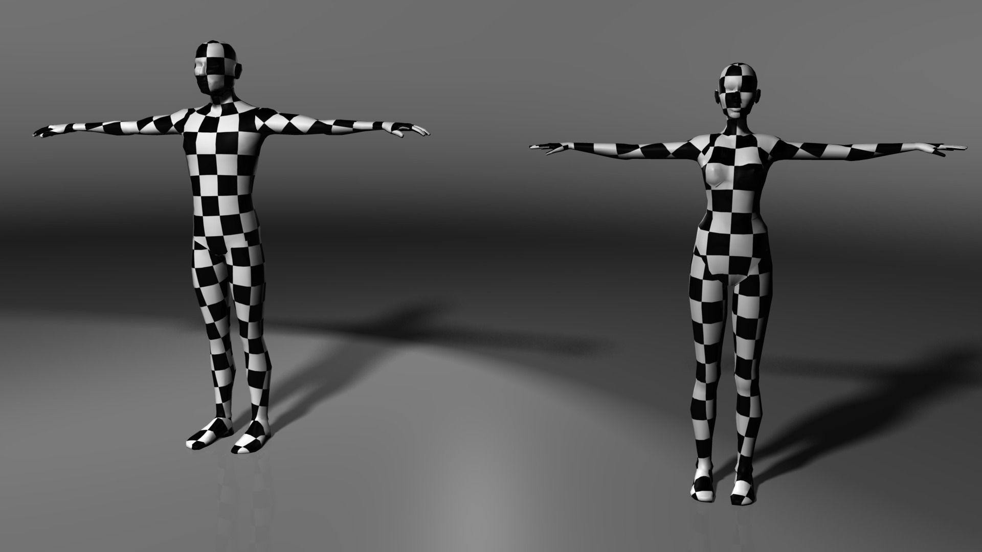 Base human meshes regular body type pack Free low-poly 3D model_4