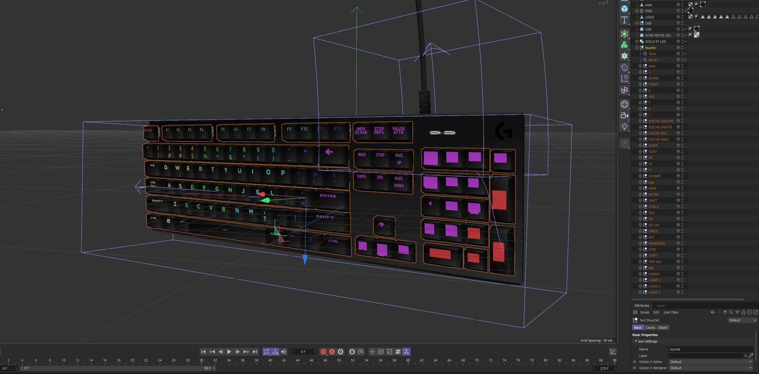 Logitech G513 Carbon 3D model_4