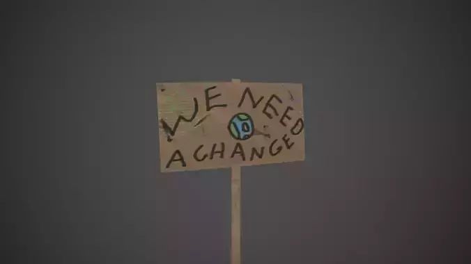 Protest Banner Protester Holding