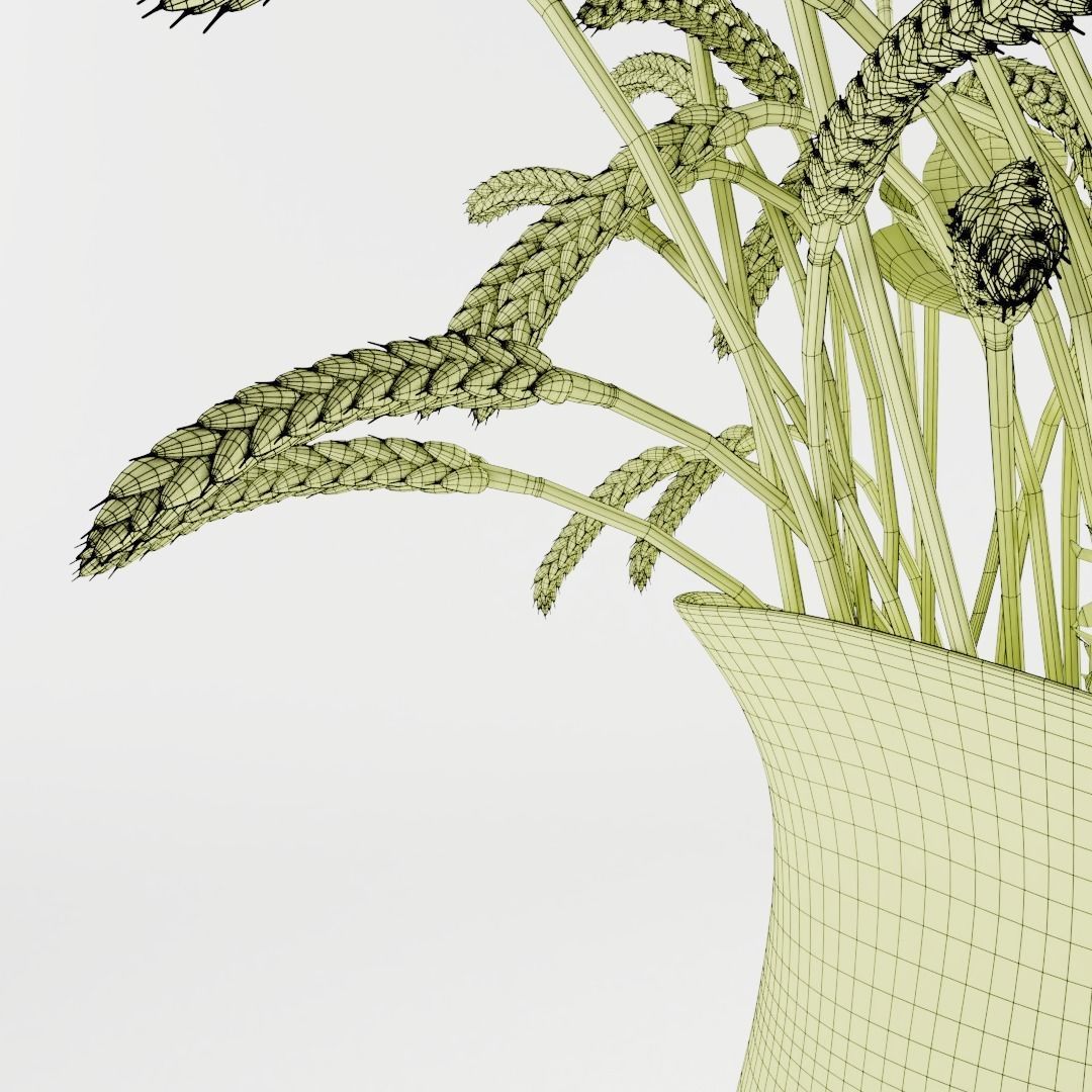 Pitcher with Ears and Poppies 3D model_4