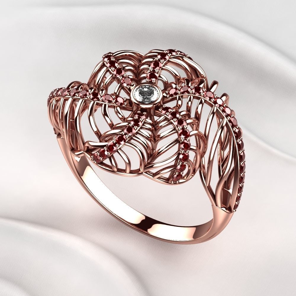Seashell Beautiful Gold Ring 3D print model_6