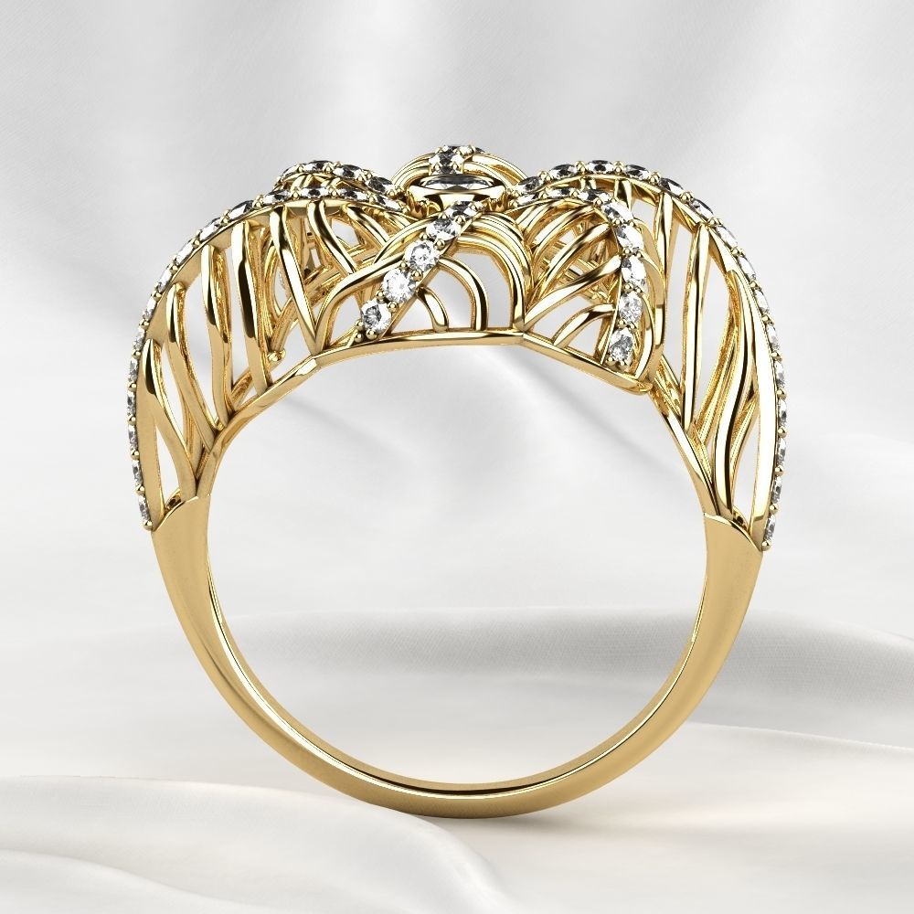 Seashell Beautiful Gold Ring 3D print model_24
