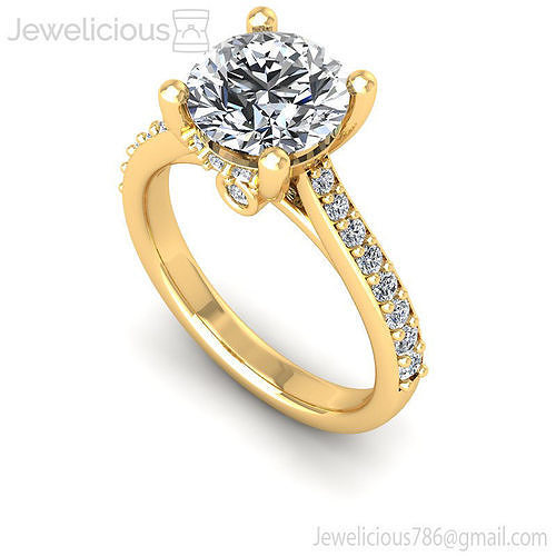 Jewelicious-2026-Ring rose gold engagement ring with diamonds
