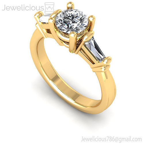 Jewelicious-2012-Ring baguette diamond engagement ring