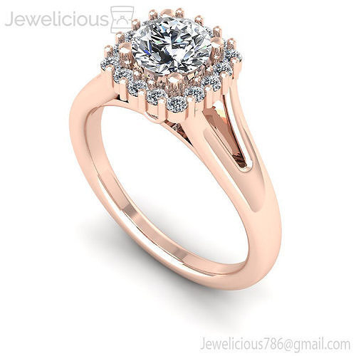 Jewelicious-1997-Ring diamond halo engagement ring gold