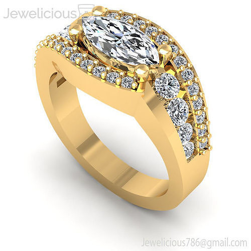 Jewelicious-1993-Ring marquise cut diamond engagement ring in rose gold