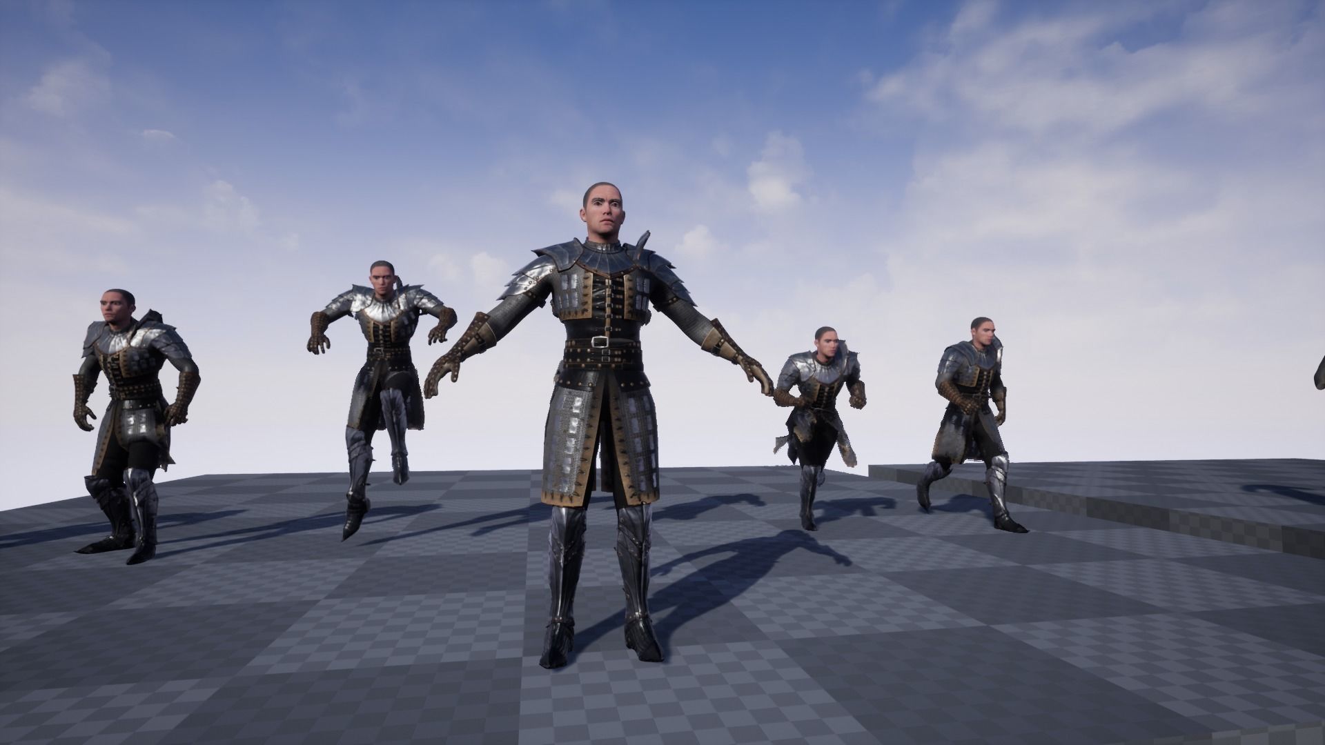 Crusader knight in armour Low-poly 3D model_47