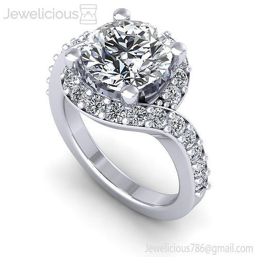 Jewelicious-1981-Ring rose gold engagement ring with diamonds