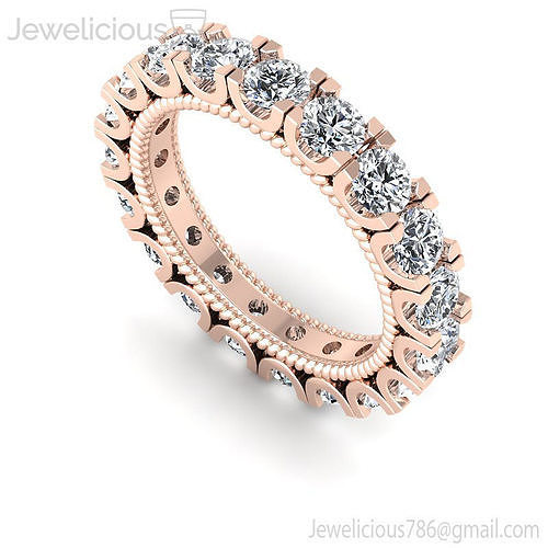 Jewelicious-1979-Ring rose gold diamond eternity ring with round diamonds