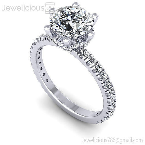 Jewelicious-1970-Ring round diamond engagement ring gold