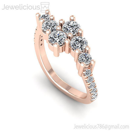 Jewelicious-1944-Ring rose gold engagement ring with diamonds