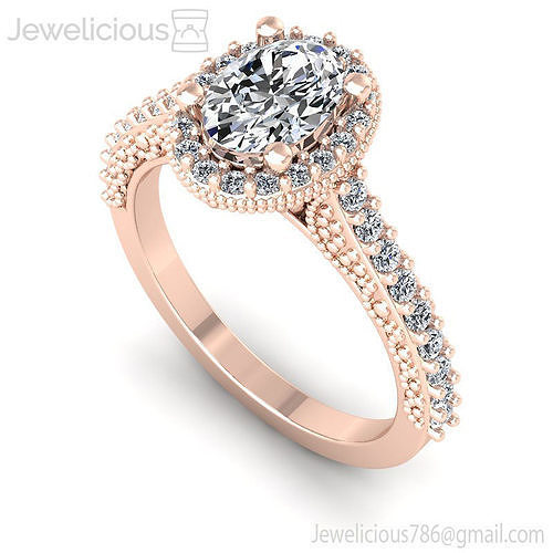 Jewelicious-1930-Ring oval diamond halo engagement ring in rose gold