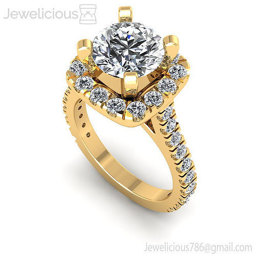 Jewelicious-1929-Ring diamond halo engagement ring in rose gold