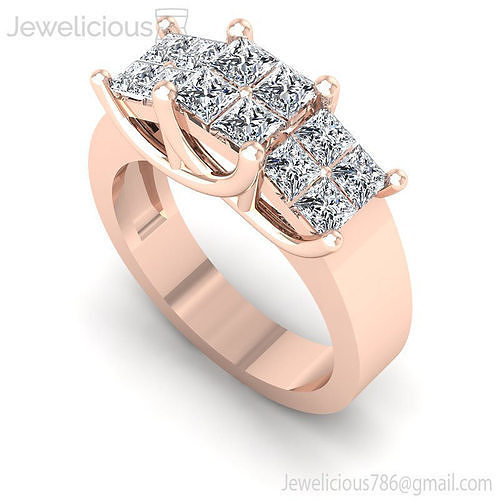 Jewelicious-1926-Ring rose gold princess cut diamond engagement ring